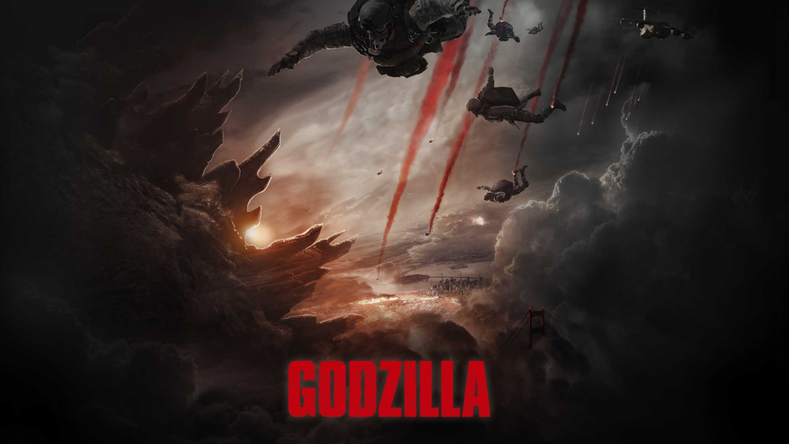 Godzilla 2014 Movie for 1600 x 900 HDTV resolution
