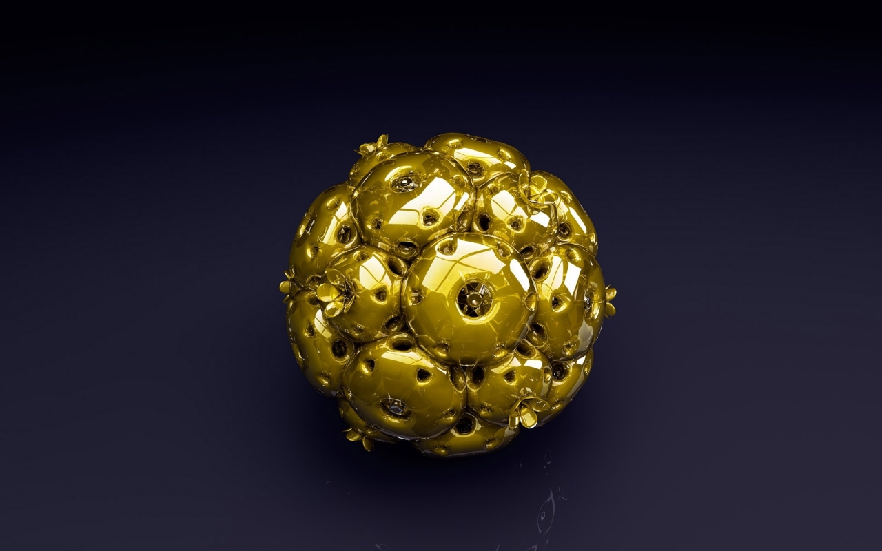 Gold Ball for 1280 x 800 widescreen resolution