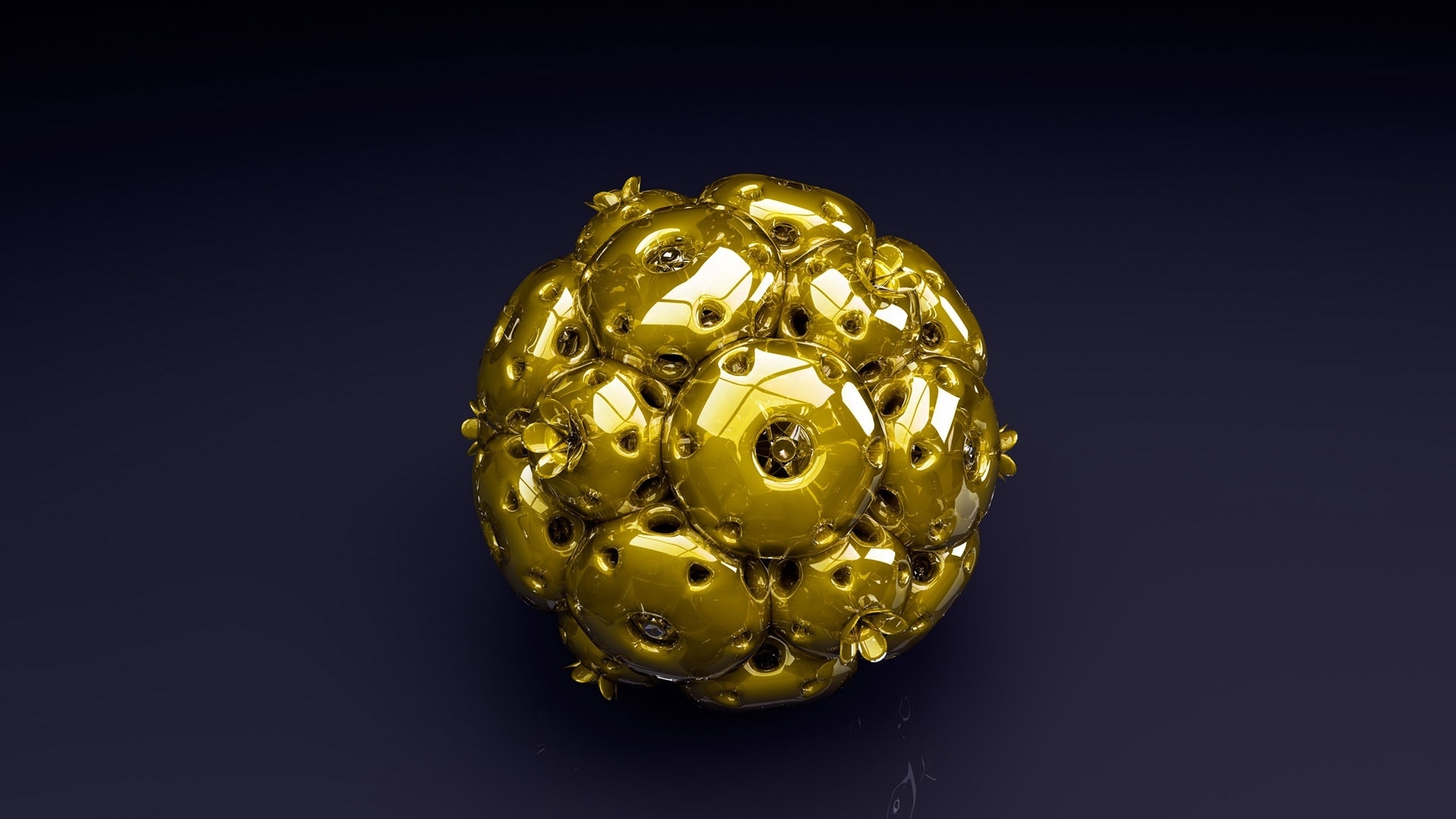 Gold Ball for 1920 x 1080 HDTV 1080p resolution