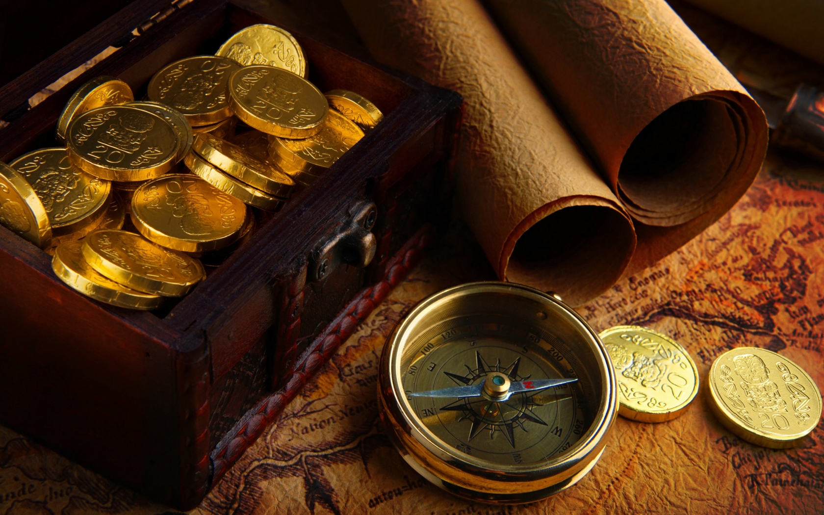 Gold Coins for 1680 x 1050 widescreen resolution