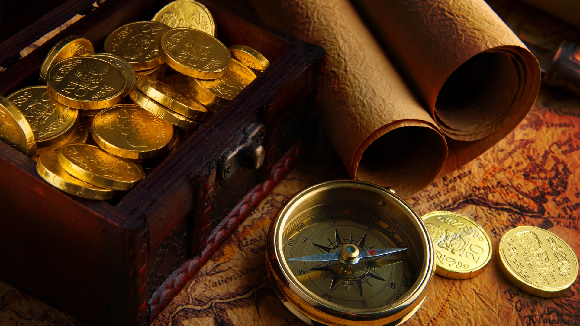 Gold Coins for 1920 x 1080 HDTV 1080p resolution