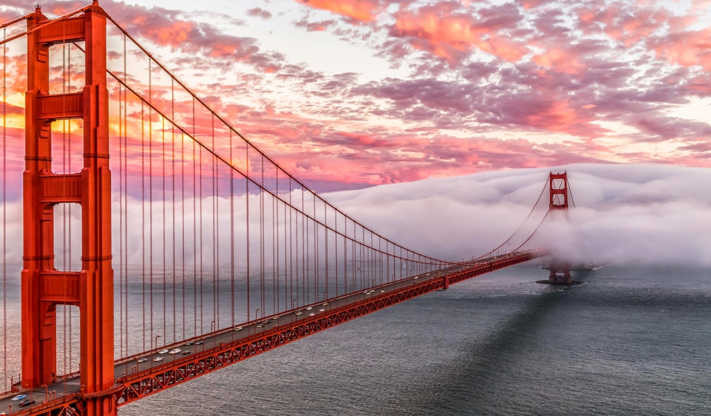Golden Gate Bridge in San Francisco for 1024 x 600 widescreen resolution
