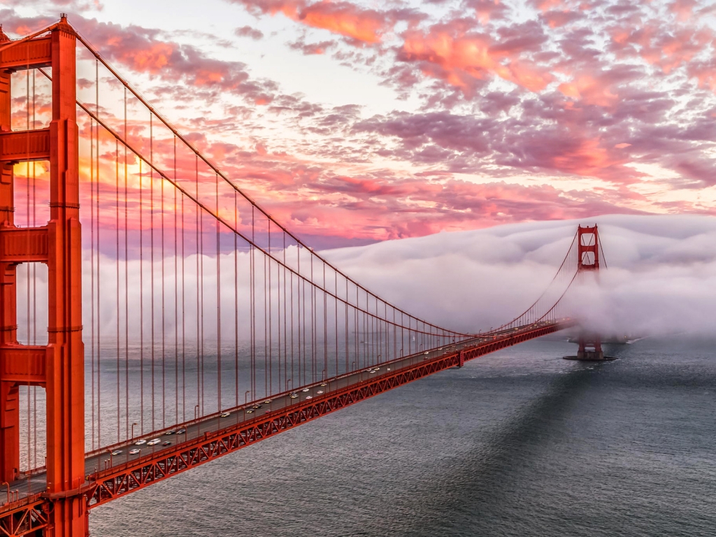 Golden Gate Bridge in San Francisco for 1024 x 768 resolution