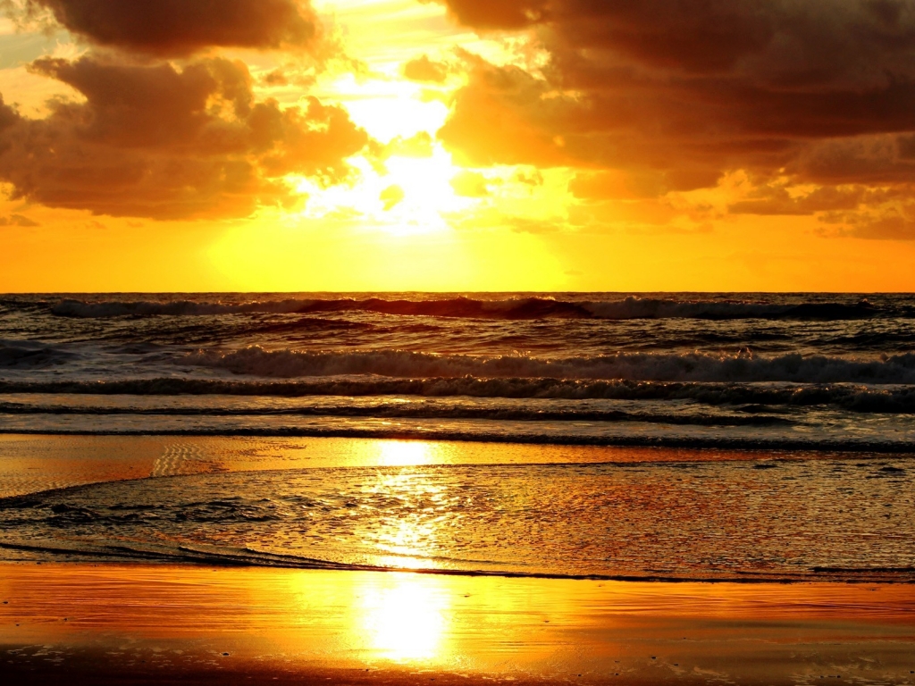 Golden Sunset for 1024 x 768 resolution