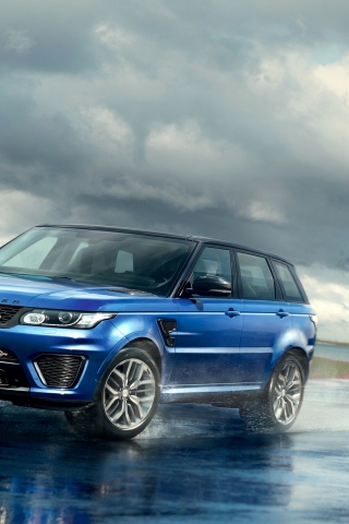 Gorgeous Blue Range Rover for 320 x 480 iPhone resolution