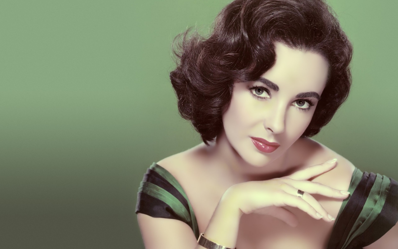 Gorgeous Elizabeth Taylor for 1280 x 800 widescreen resolution