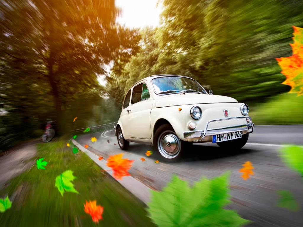 Gorgeous Old Fiat 500 for 1024 x 768 resolution