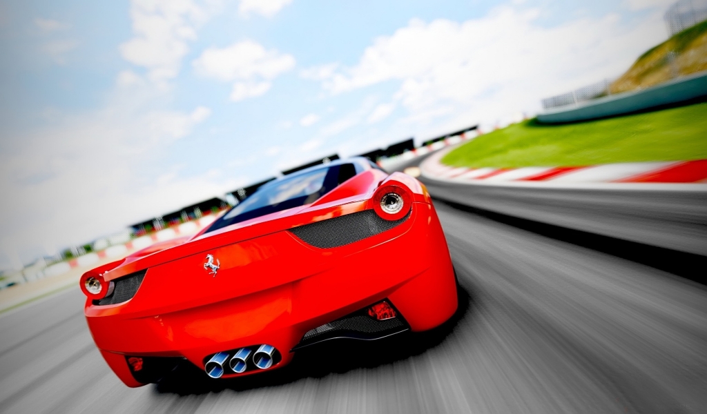 Gorgeous Red Ferrari for 1024 x 600 widescreen resolution