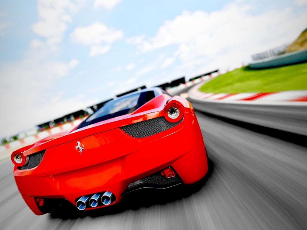 Gorgeous Red Ferrari for 1024 x 768 resolution