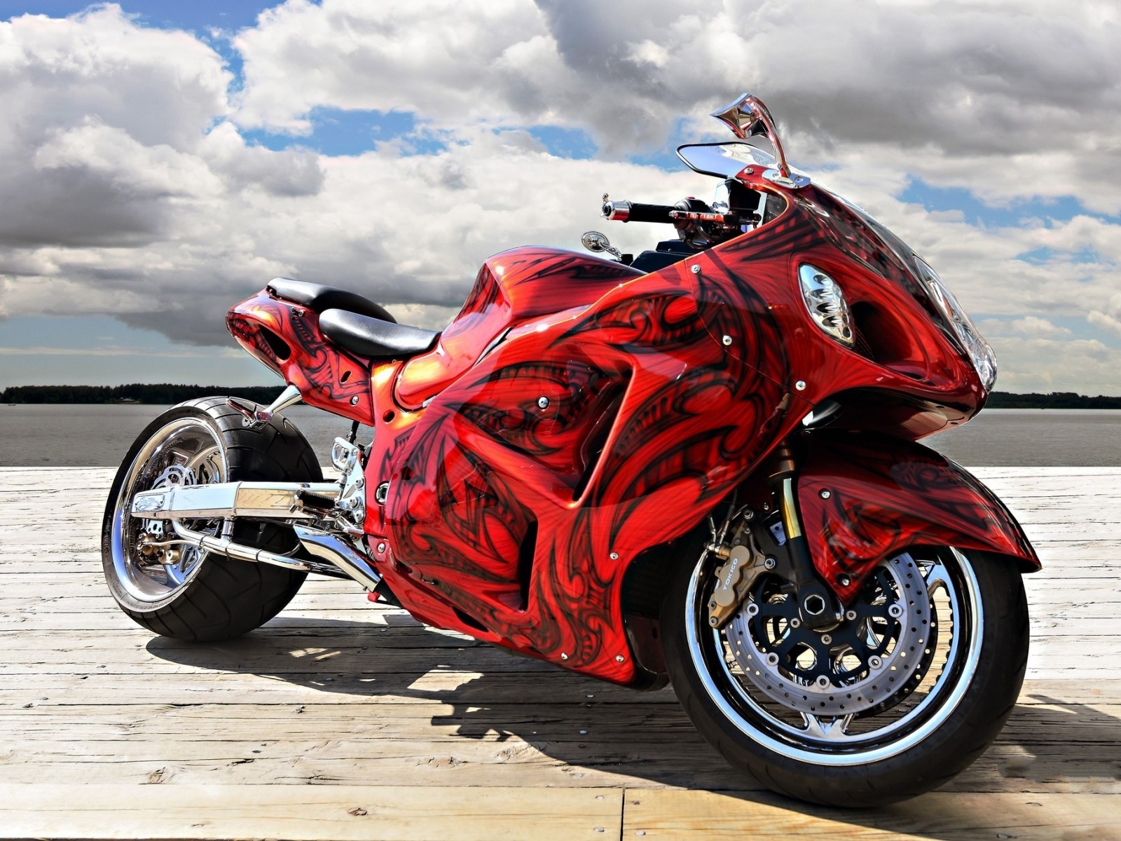 Gorgeous Red Motorcycle for 1600 x 1200 resolution
