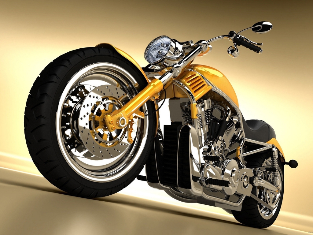 Gorgeous Yellow Chopper for 1024 x 768 resolution