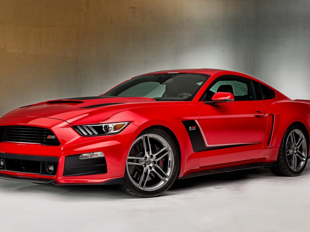 Gourgeous Red Ford Mustang for 1024 x 768 resolution