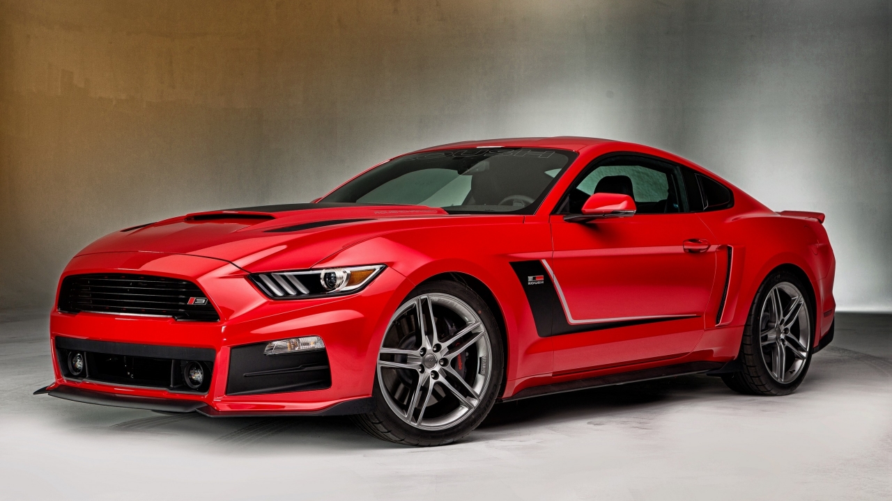 Gourgeous Red Ford Mustang for 1280 x 720 HDTV 720p resolution