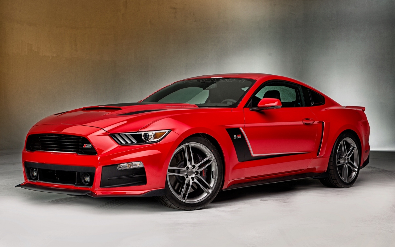 Gourgeous Red Ford Mustang for 1280 x 800 widescreen resolution