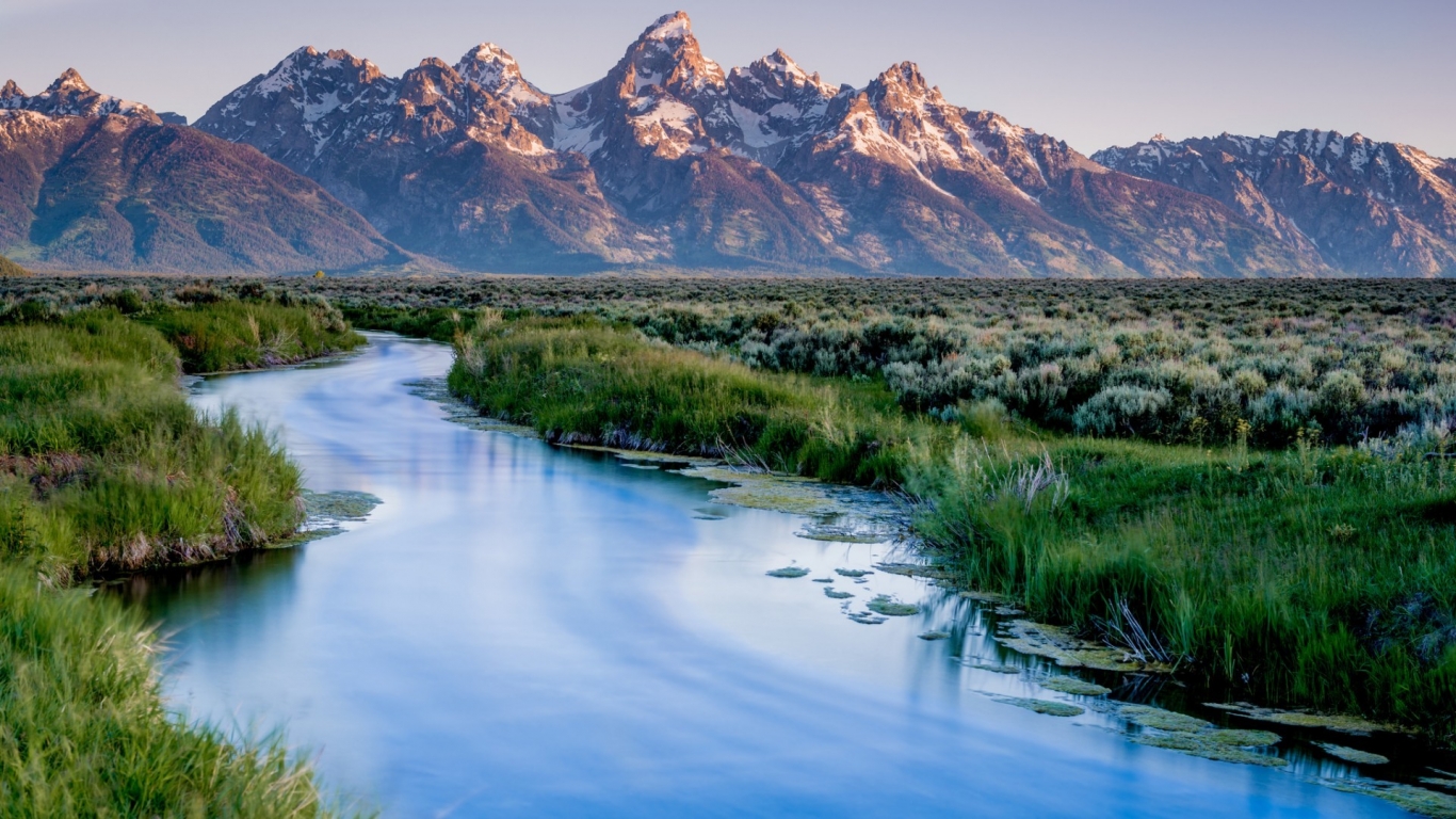 Grand Teton National Park Landscape for 1366 x 768 HDTV resolution