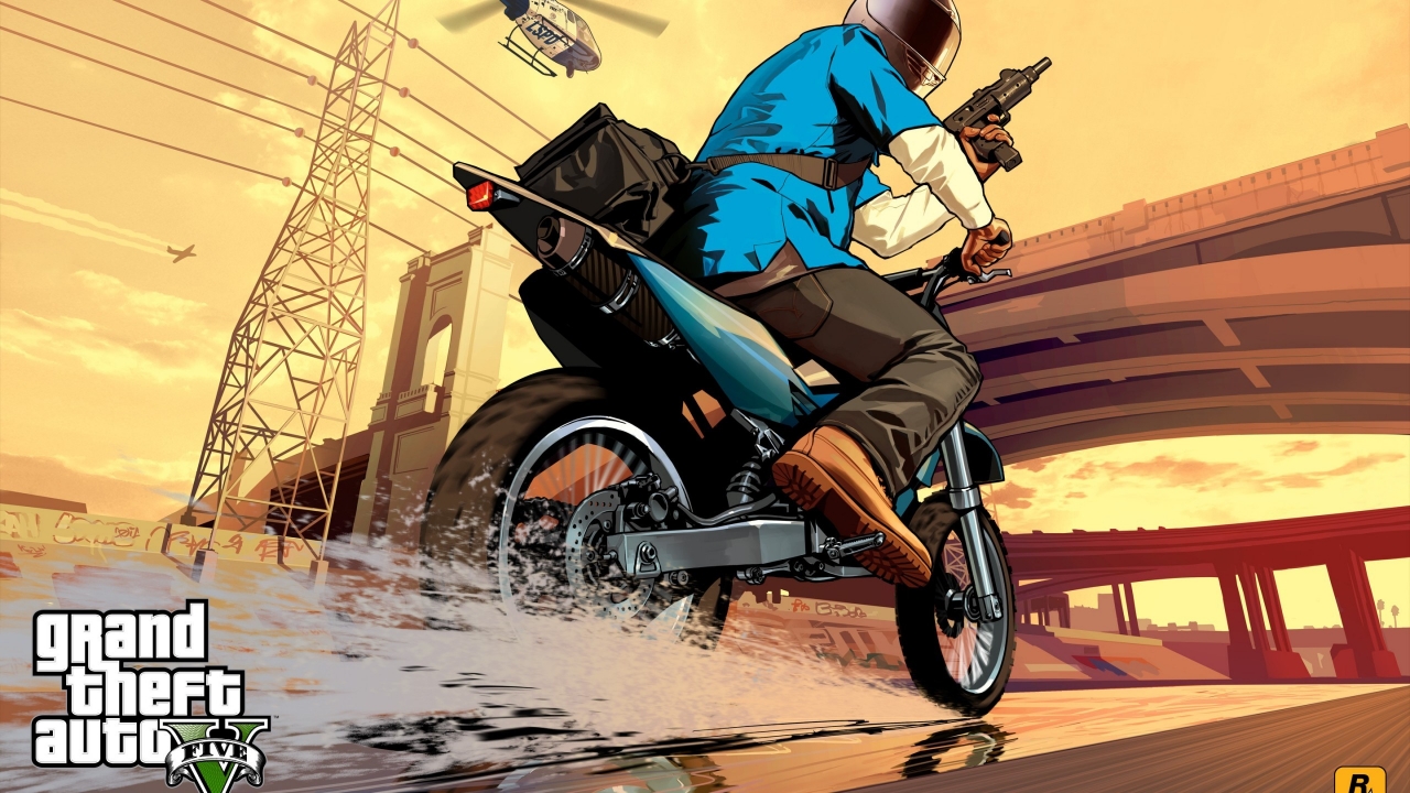 Grand Theft Auto V Poster for 1280 x 720 HDTV 720p resolution
