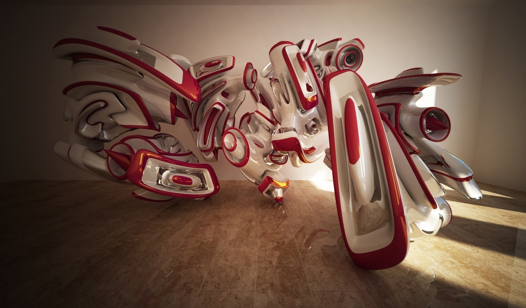 Great 3D abstract for 1024 x 600 widescreen resolution