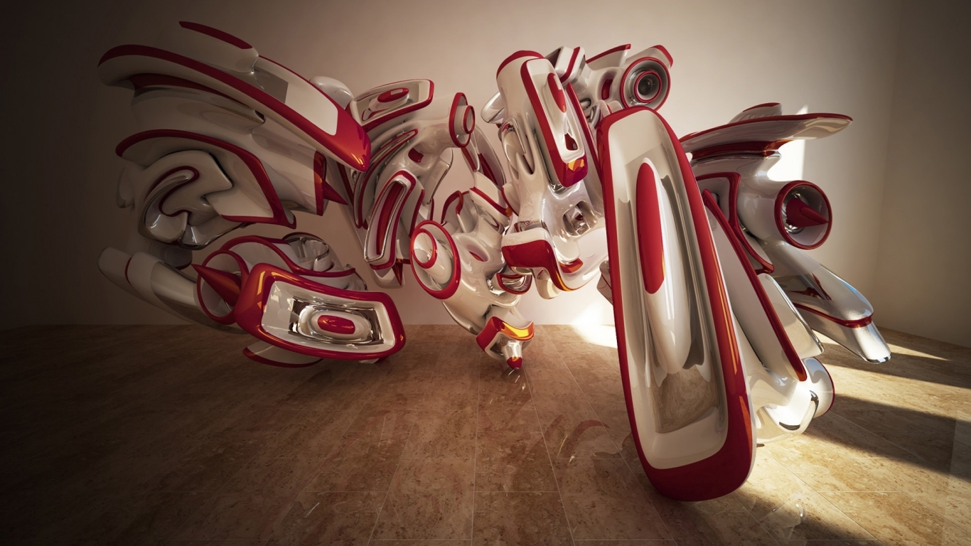 Great 3D abstract for 1366 x 768 HDTV resolution