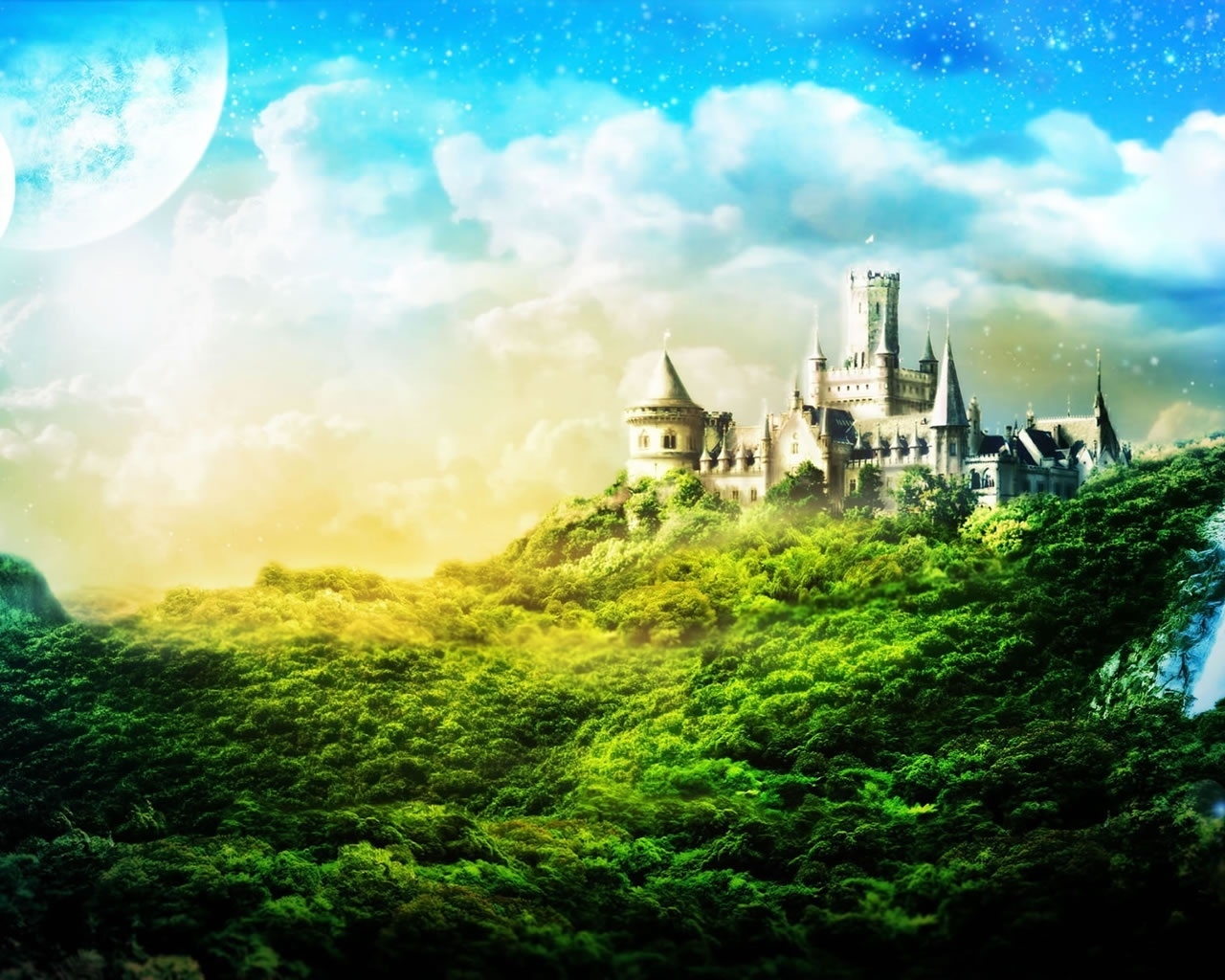 Great Castle Fantasy for 1280 x 1024 resolution