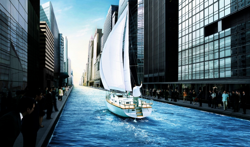 Great City Sailing for 1024 x 600 widescreen resolution