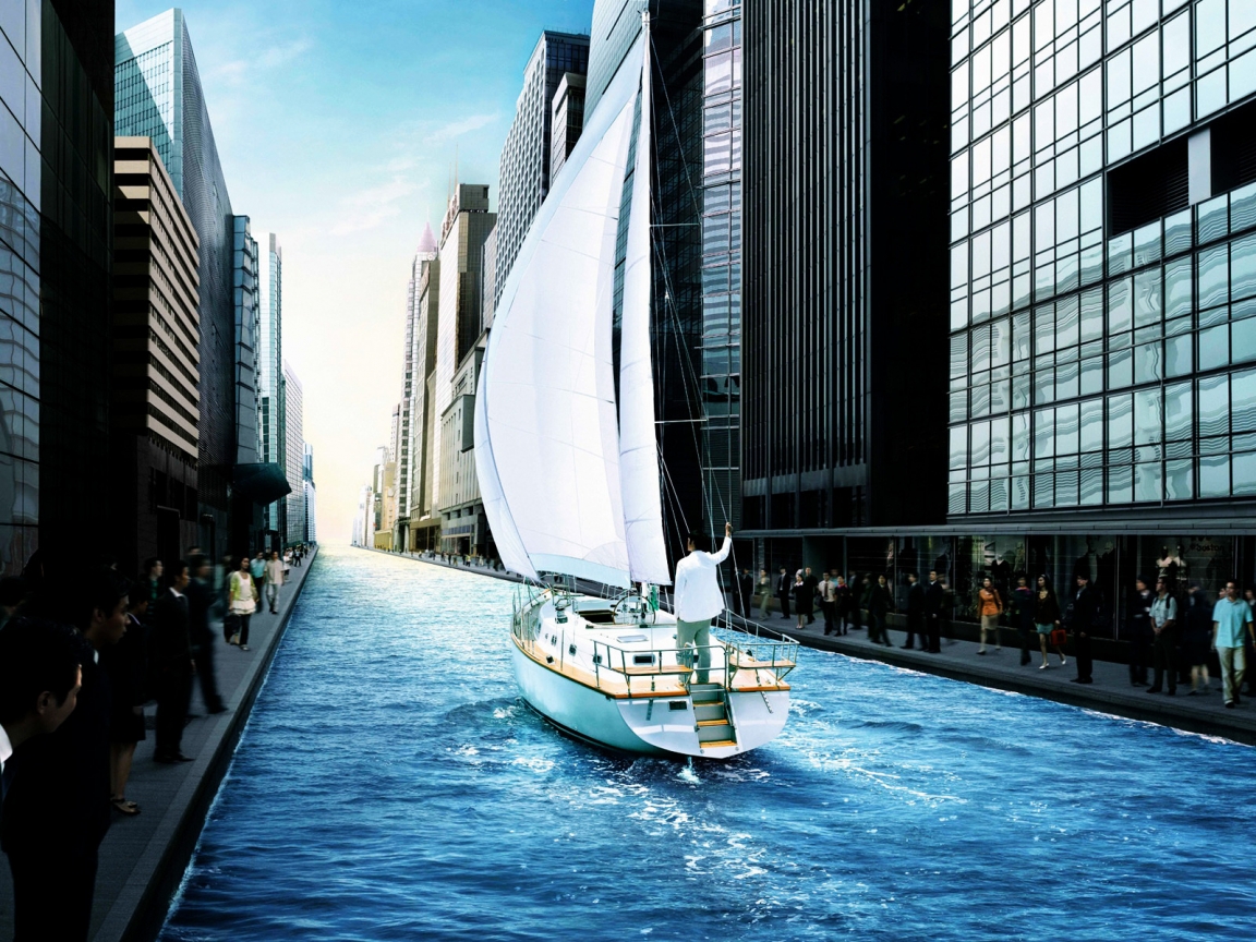 Great City Sailing for 1152 x 864 resolution