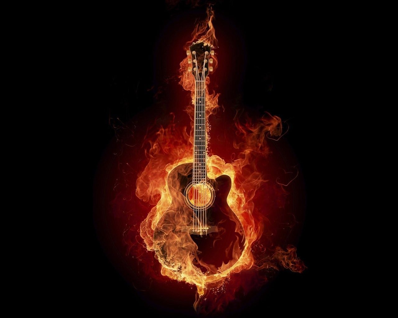 Great Fire Guitar for 1280 x 1024 resolution