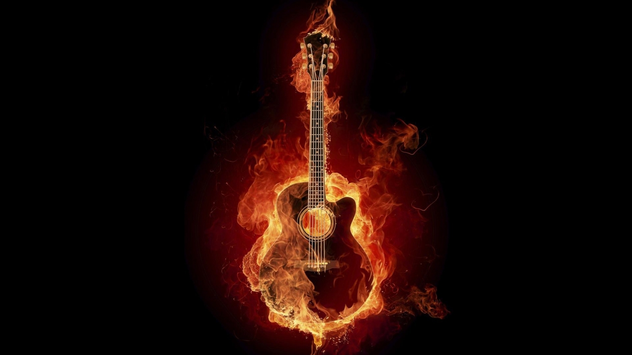 Great Fire Guitar for 1280 x 720 HDTV 720p resolution