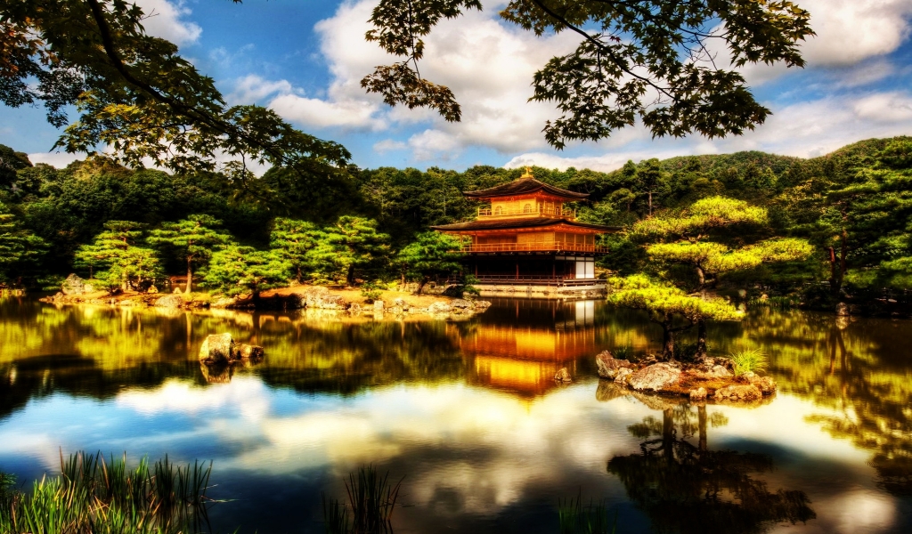 Great Japanese Temple for 1024 x 600 widescreen resolution