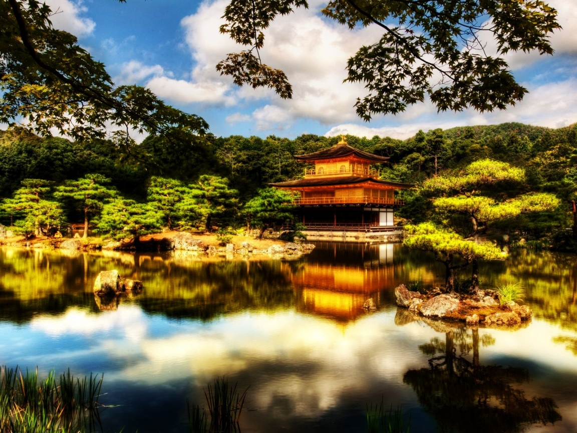 Great Japanese Temple for 1152 x 864 resolution