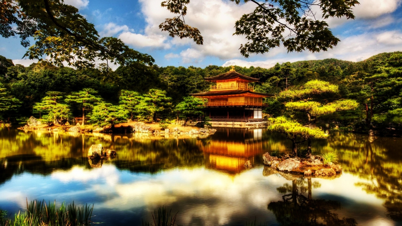 Great Japanese Temple for 1280 x 720 HDTV 720p resolution