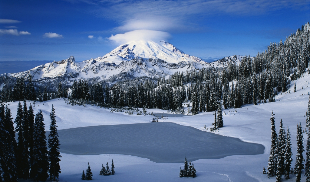 Great Snow Mountain for 1024 x 600 widescreen resolution