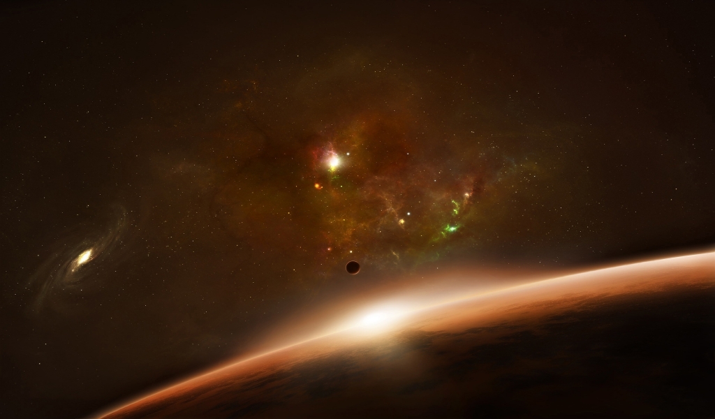 Great Space Background for 1024 x 600 widescreen resolution