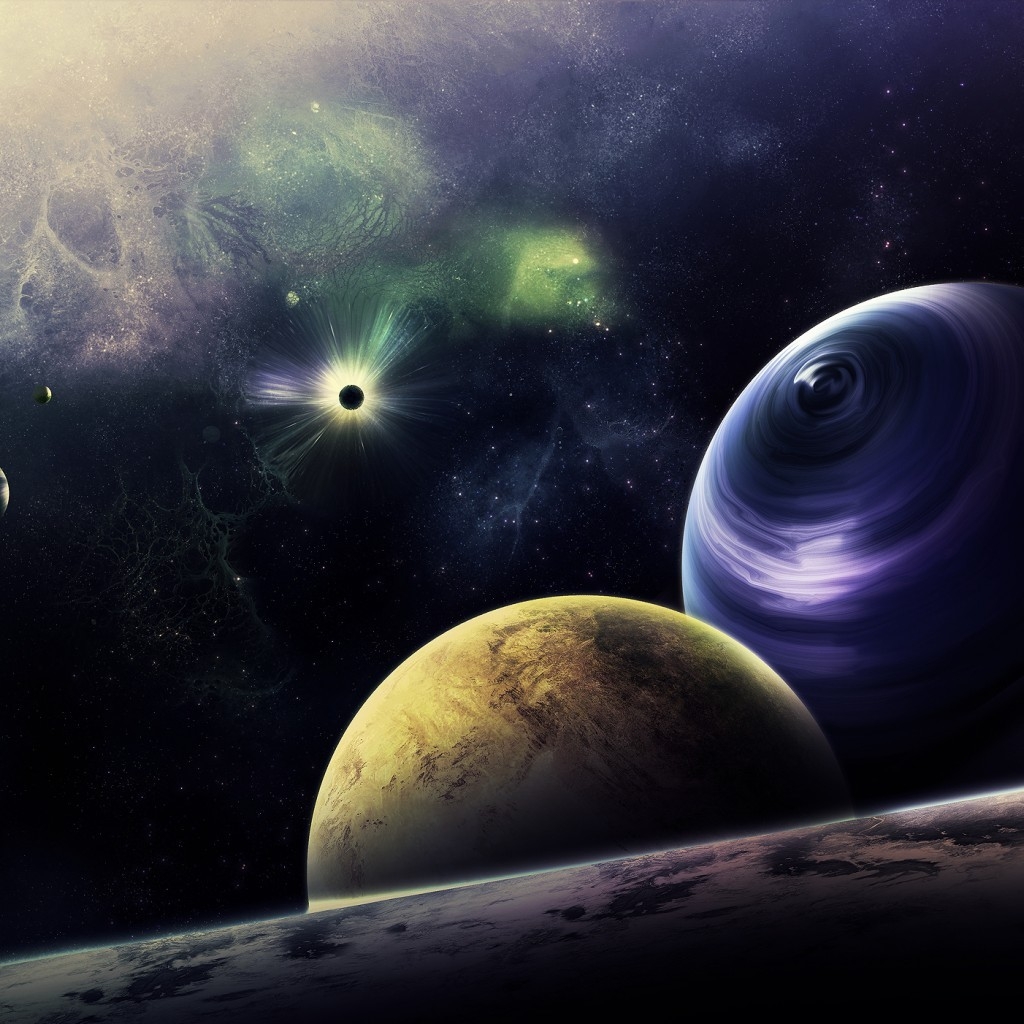 Great Space World View 1024 x 1024 iPad Wallpaper