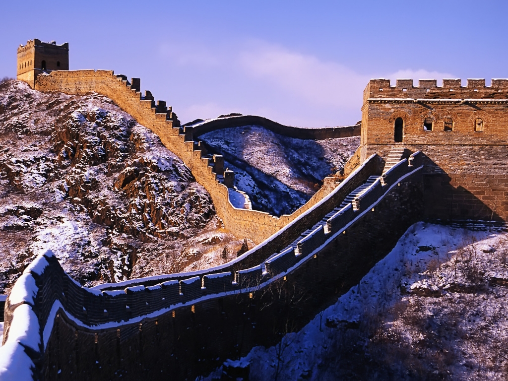 Great Wall in Winter for 1024 x 768 resolution