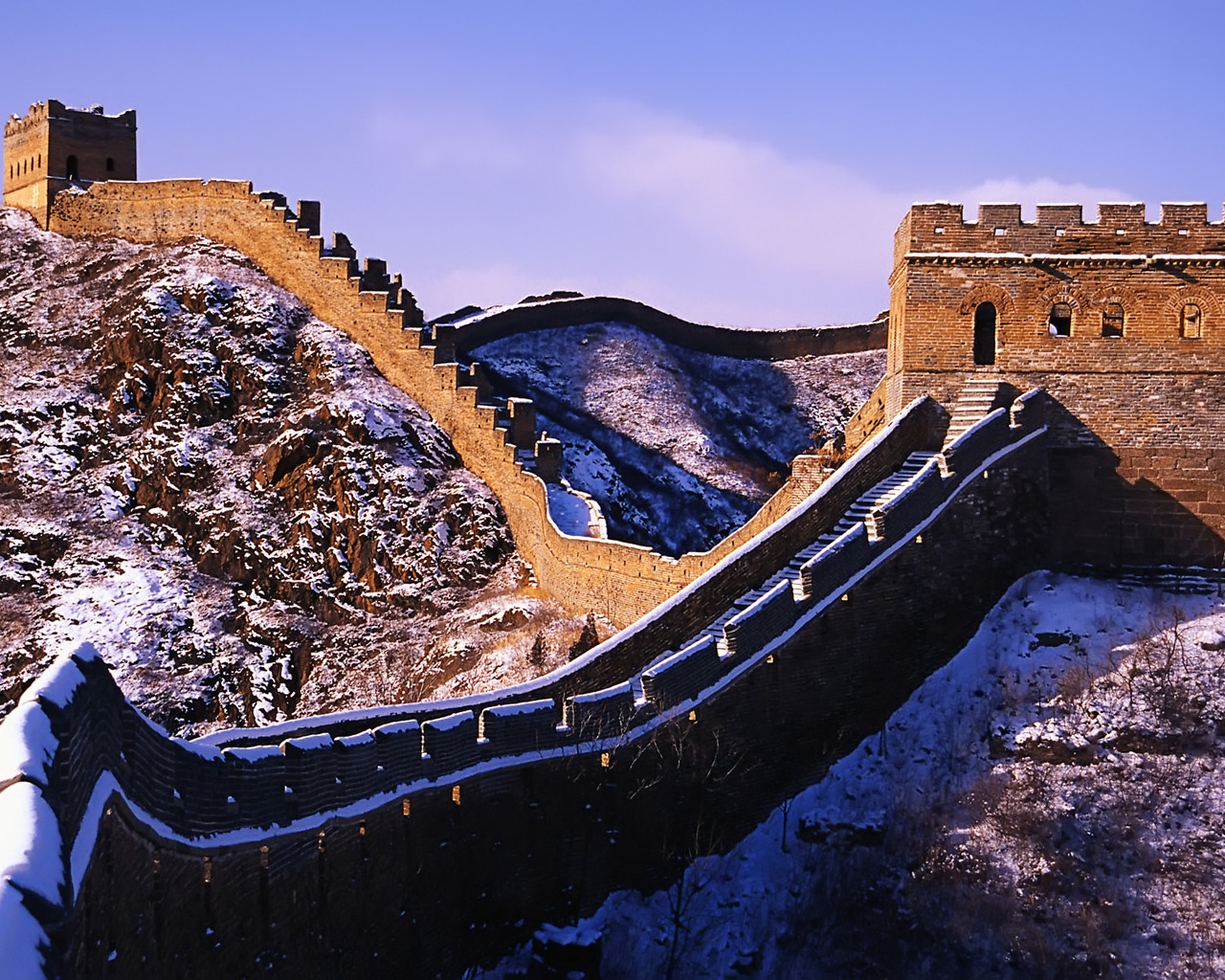 Great Wall in Winter for 1280 x 1024 resolution