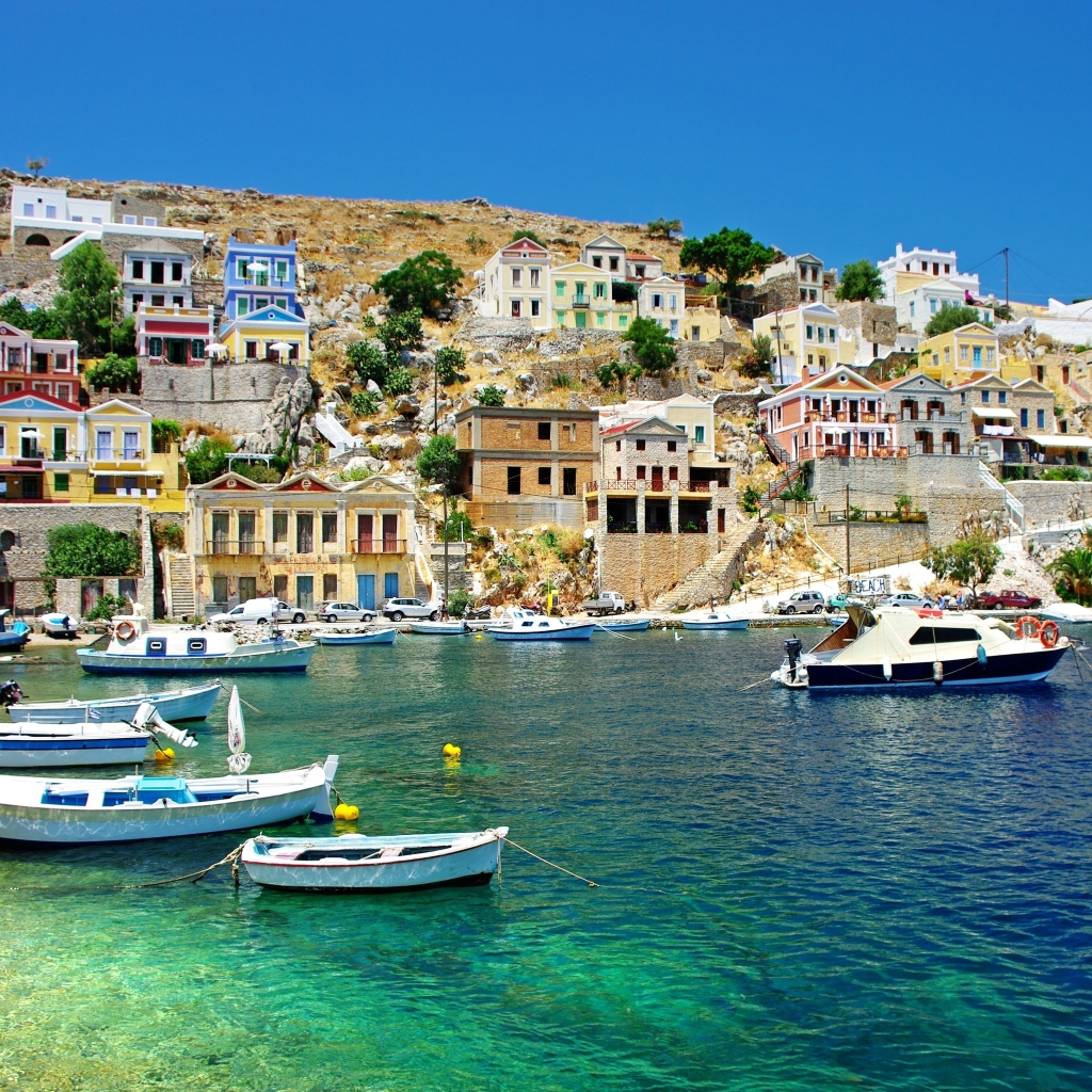 Greece Coast View for 1024 x 1024 iPad resolution