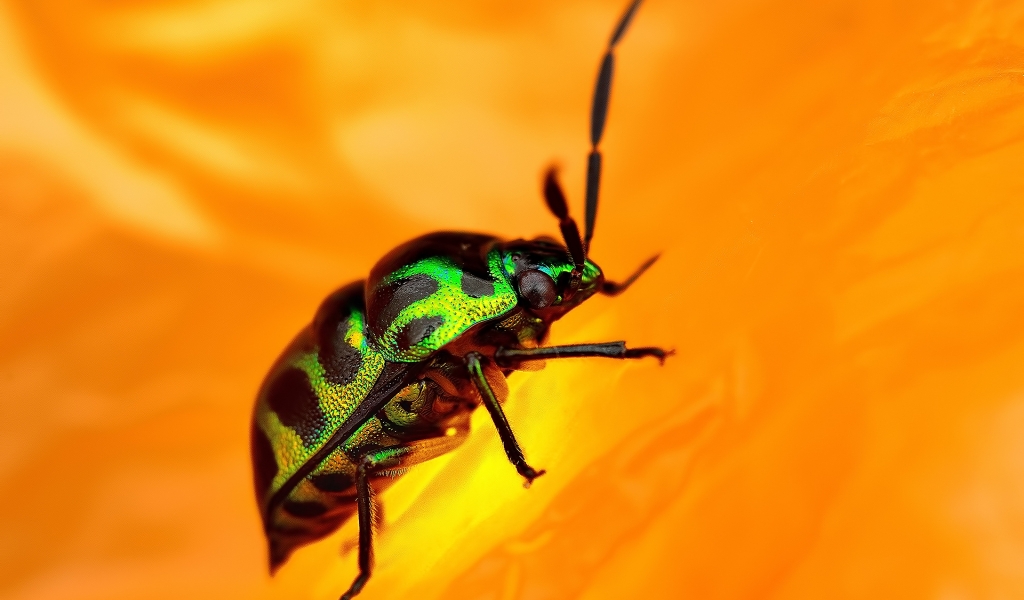 Green Beetle for 1024 x 600 widescreen resolution