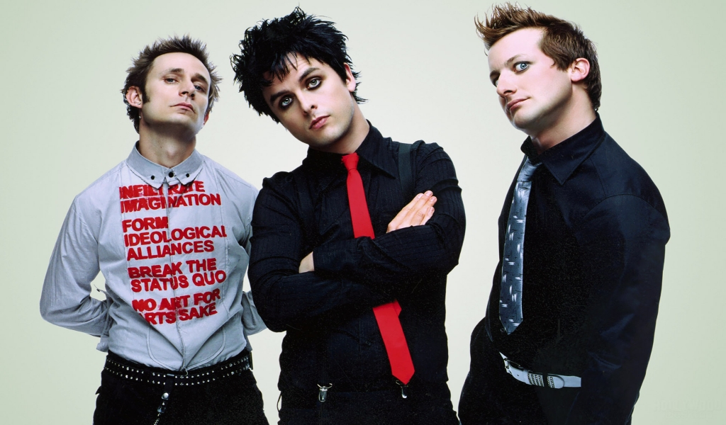 Green Day Band for 1024 x 600 widescreen resolution