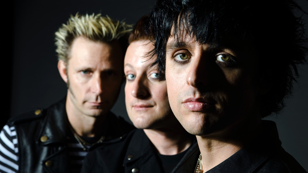 Green Day Band in Blak for 1280 x 720 HDTV 720p resolution