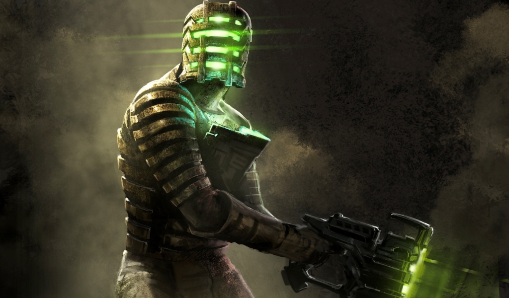 Green Dead Space for 1024 x 600 widescreen resolution
