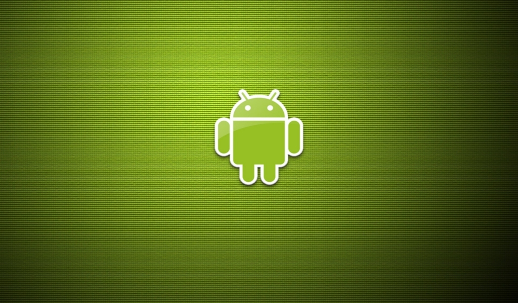 Green Eco Android Logo for 1024 x 600 widescreen resolution