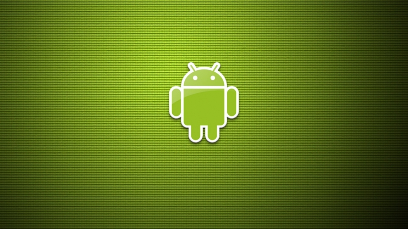 Green Eco Android Logo for 1366 x 768 HDTV resolution