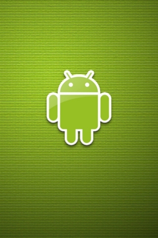 Green Eco Android Logo for 320 x 480 iPhone resolution