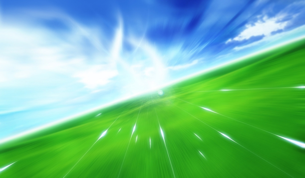 Green Fields for 1024 x 600 widescreen resolution