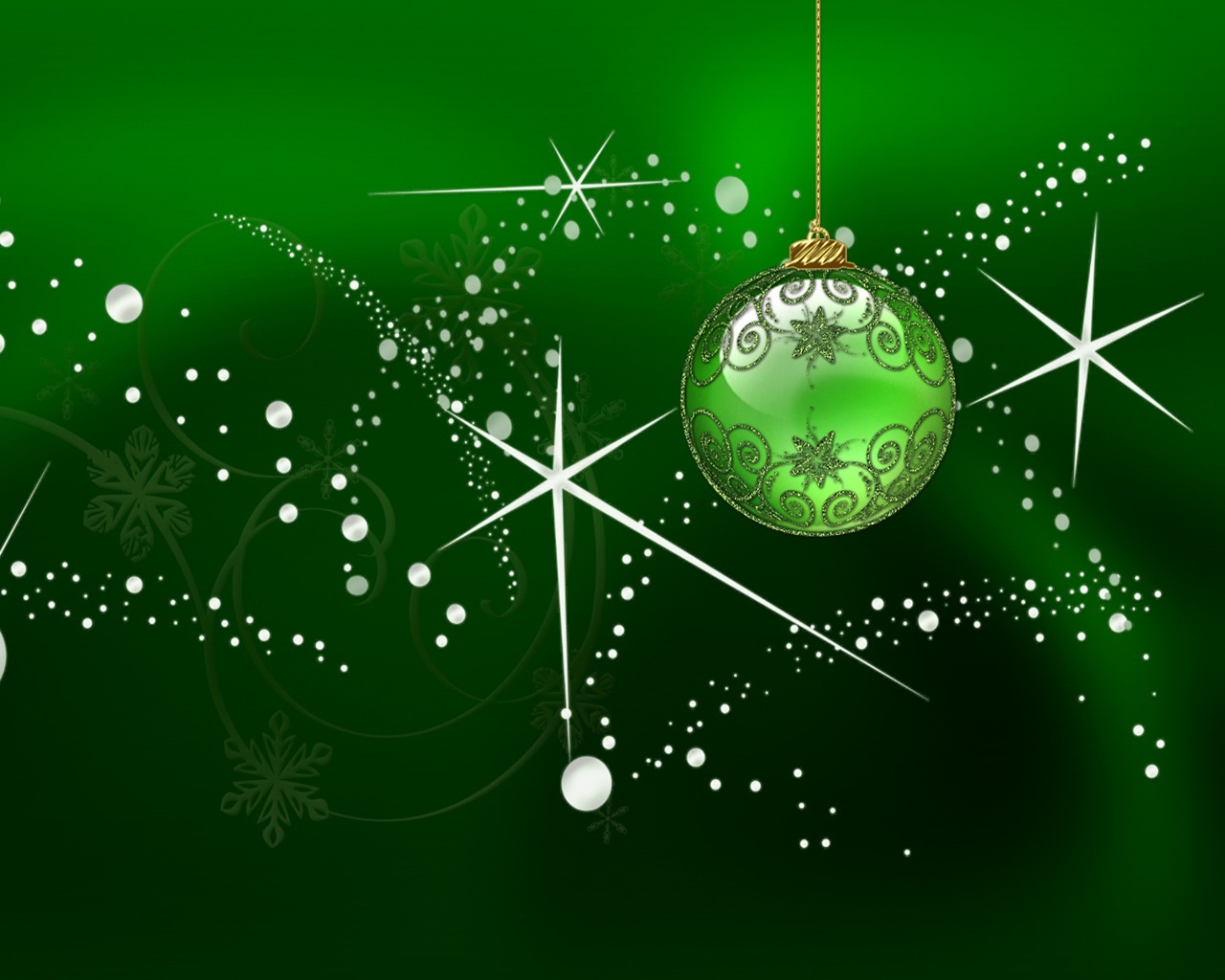 Green Globe for Chirstmas for 1280 x 1024 resolution
