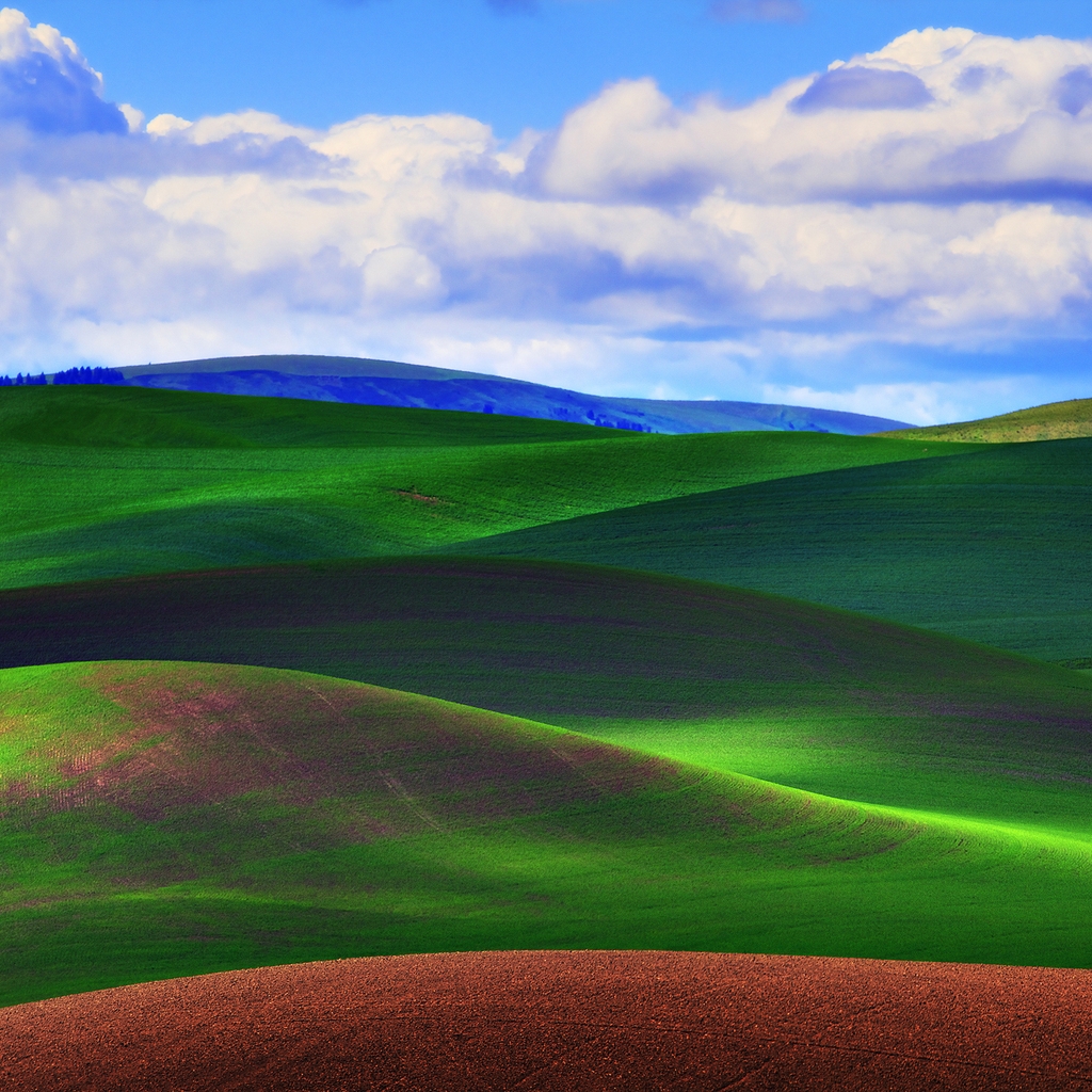 Green Grass Field for 1024 x 1024 iPad resolution
