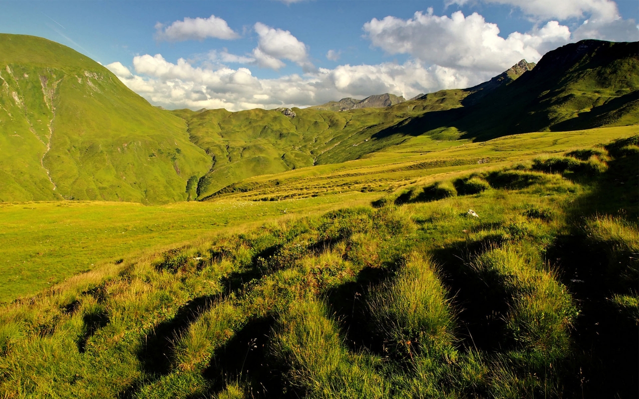 Green Hills Landscape for 1280 x 800 widescreen resolution