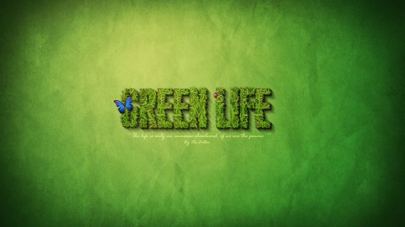 Green Life for 1366 x 768 HDTV resolution