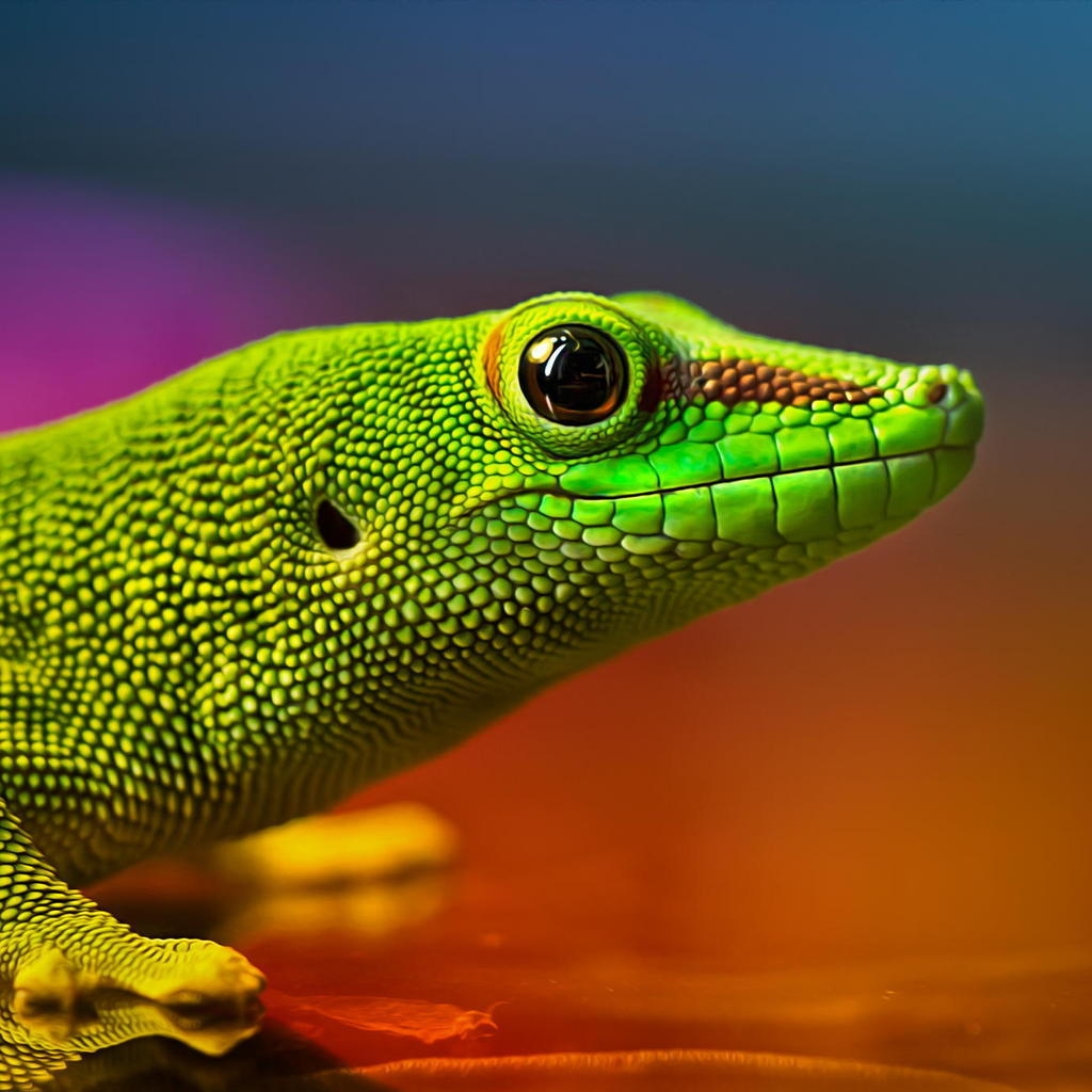 Green Lizard for 1024 x 1024 iPad resolution