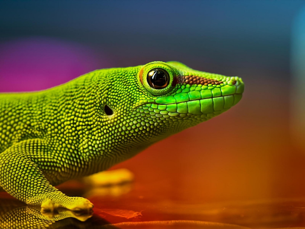 Green Lizard for 1024 x 768 resolution